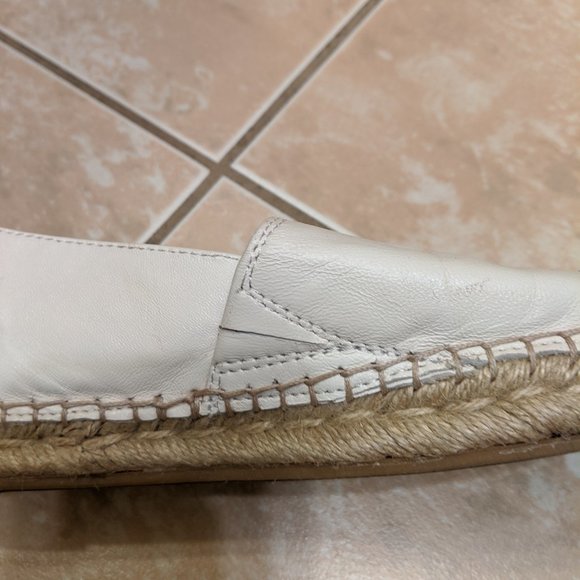 Sam Edelman Krissy Espadrille White and Black Capped Toe Slip Size 8 Loafer - Picture 6 of 10